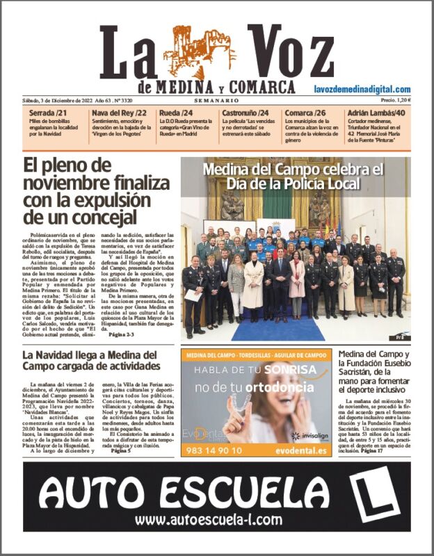 La portada de La Voz de Medina y Comarca (03-12-2022)
