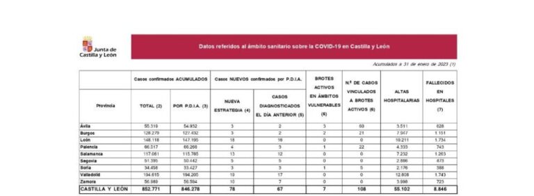 Los brotes activos por coronavirus en Castilla y León bajan considerablemente