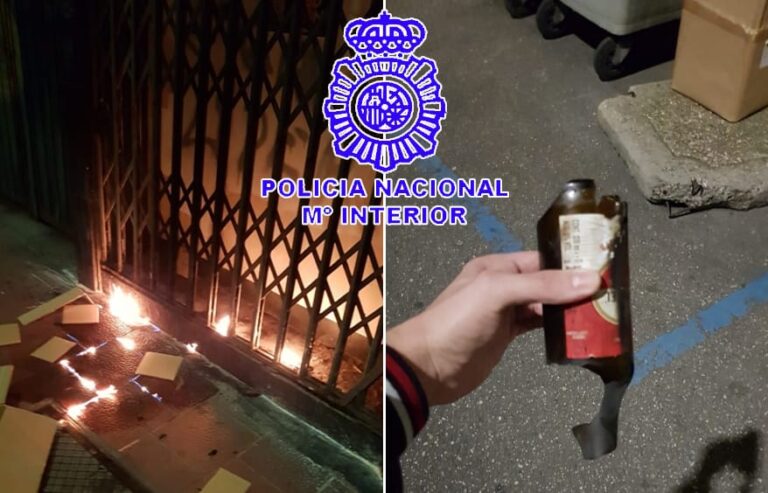 Detenida una mujer por lanzar un artefacto incendiario contra la sede de un partido político en Valladolid