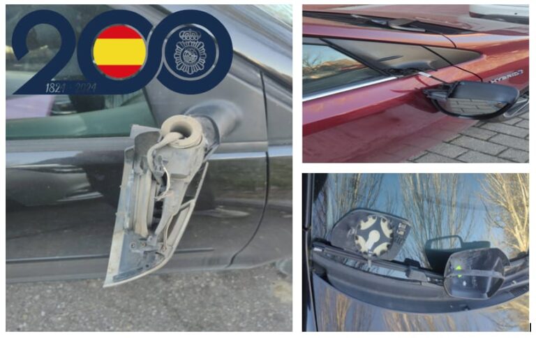 Detenido un varón romper espejos y retrovisores de ocho vehículos en los barrios de la Victoria y Huerta del Rey