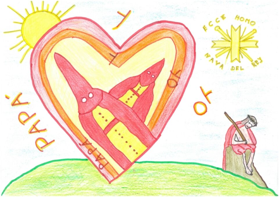 4 de Primaria. 3 Clasificado Dibujo Ecce Homo Siempre en el corazón. Autora Samara de la Rosa Hernández. CEIP Miguel Delibes de Nava del Rey