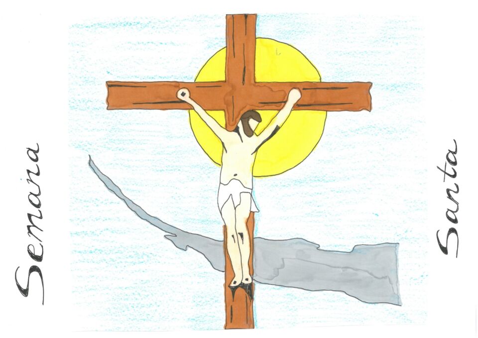 6 de Primaria. 3 Clasificado Dibujo La Crucifixión. Autor Francisco González Domínguez. Colegio San José Fundación Educativa Jesuitinas de Medina del Campo