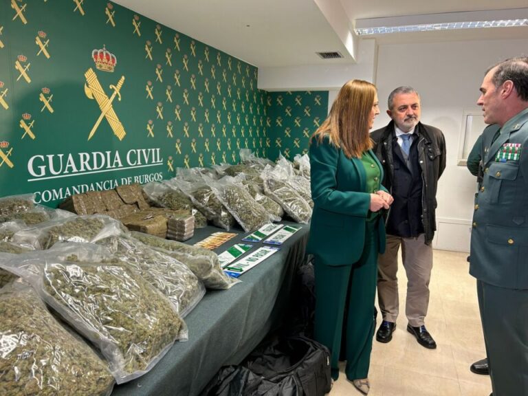 La Guardia Civil aprehende 73 kilogramos de marihuana y 20 de hachís en la A-I