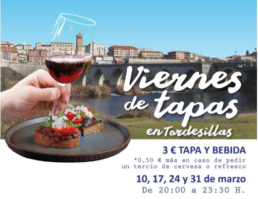 La Asociación de Hostelería y el Ayuntamiento de Tordesillas ponen en marcha de nuevo los ‘Viernes de Tapas’
