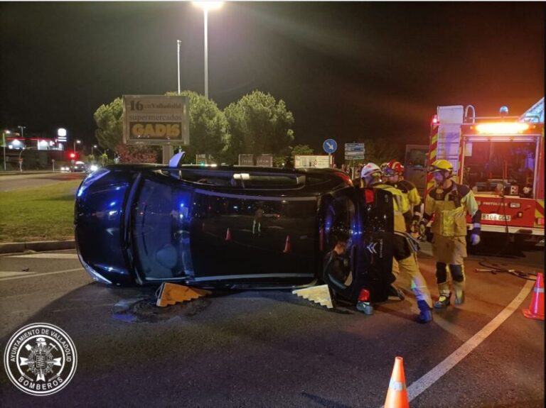 Atendidas tres personas tras un accidente de tráfico en Valladolid