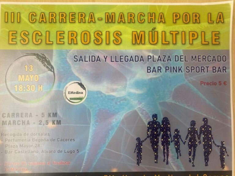 Medina del Campo celebra la III Carrera-Marcha por la Esclerosis Múltiple este 13 de mayo