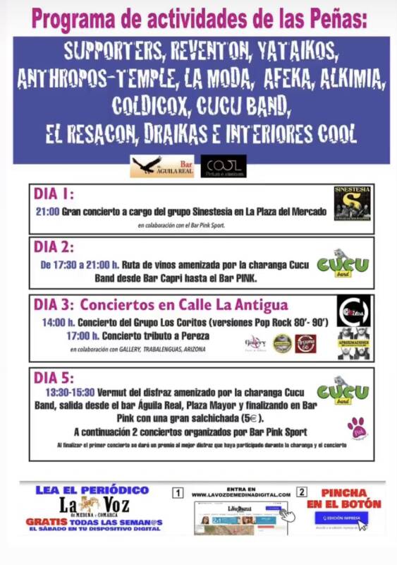 Varias peñas medinenses organizan una serie de actividades para este San Antolín 