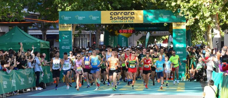 La carrera solidaria de Fundación Eurocaja Rural Contra la ELA llena las calles de Toledo con 4.000 participantes