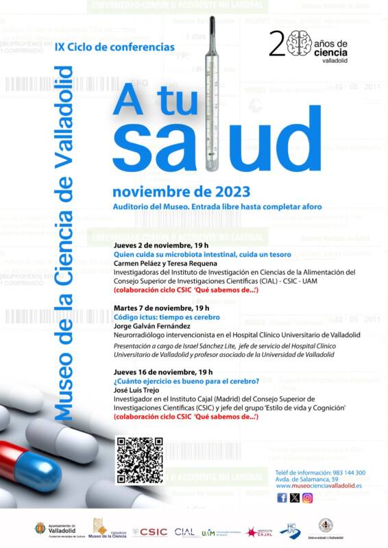 El Museo de la Ciencia de Valladolid presenta ciclo de charlas ‘A tu salud’ en noviembre