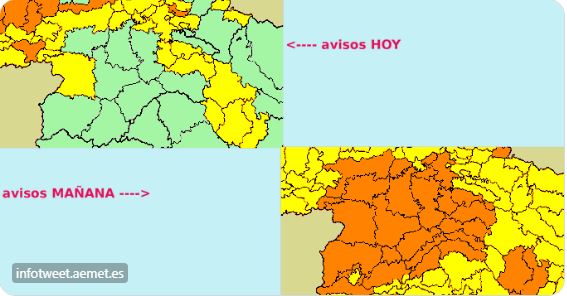 Alerta por fuertes rachas de viento y lluvia en toda la Comunidad de la mano de la borrasca Ciarán