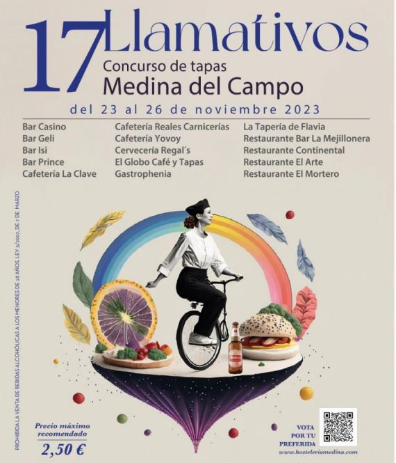 Del 23 al 26 de Noviembre: Concurso de tapas «Llamativos 2023» en Medina del Campo