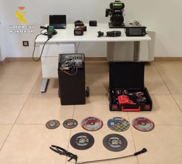 La Guardia Civil detiene a un varón como supuesto autor de un delito de robo con fuerza en un taller de Salamanca
