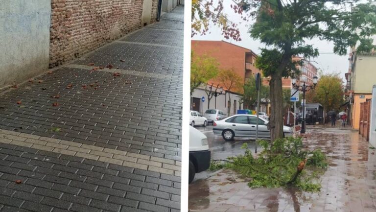 La borrasca ‘Ciarán’ deja huella en Medina del Campo y una alerta por peligro de vientos y lluvias hasta el lunes