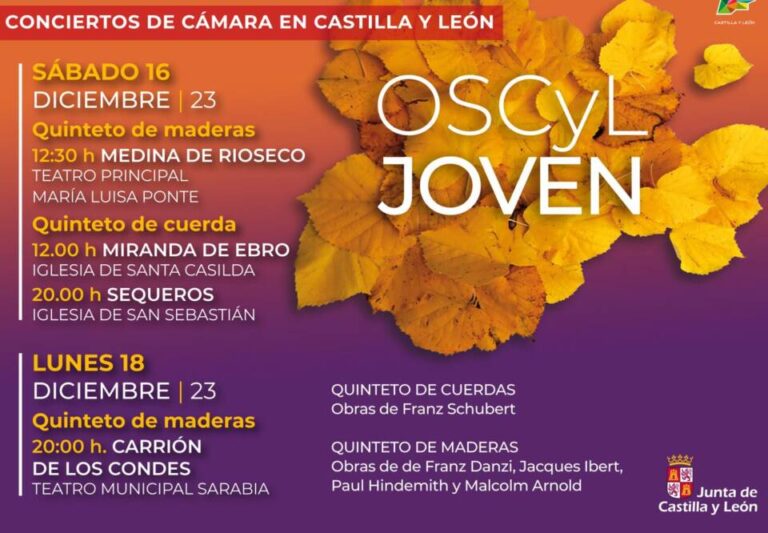 La OSCyL Joven lleva la magia de la música a Castilla y León con su ‘Encuentro de Navidad’: Cuatro conciertos en lugares emblemáticos