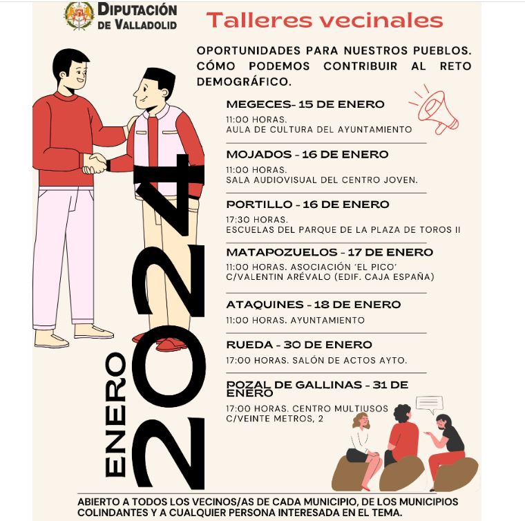 La Diputación de Valladolid impulsa talleres vecinales para enfrentar el desafío demográfico