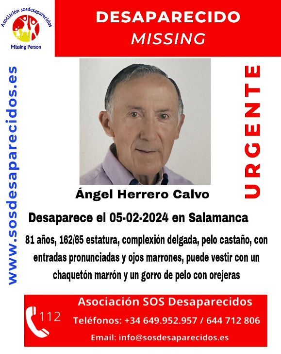 Buscan a un hombre de 81 años desaparecido en Salamanca