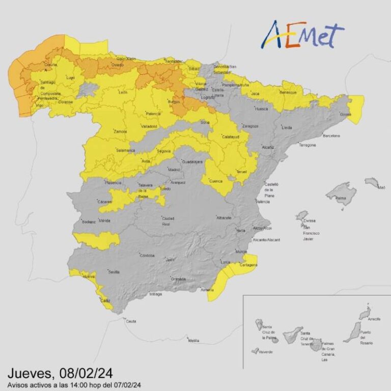 Alerta Meteorológica: Borrasca Karlotta desata un temporal de viento, oleaje y lluvias intensas