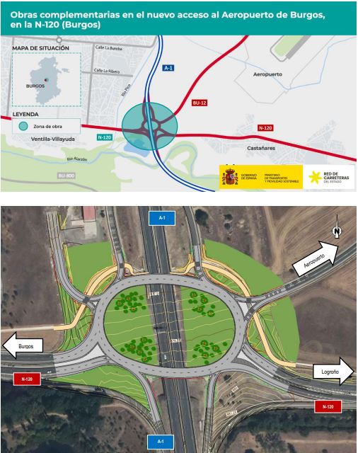 Mejoras clave en el acceso al Aeropuerto de Burgos: Transportes invierte un millón de euros en seguridad vial