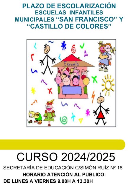 Abierto el plazo de admisión en Escuelas Infantiles de Medina del Campo para el curso 2024-2025
