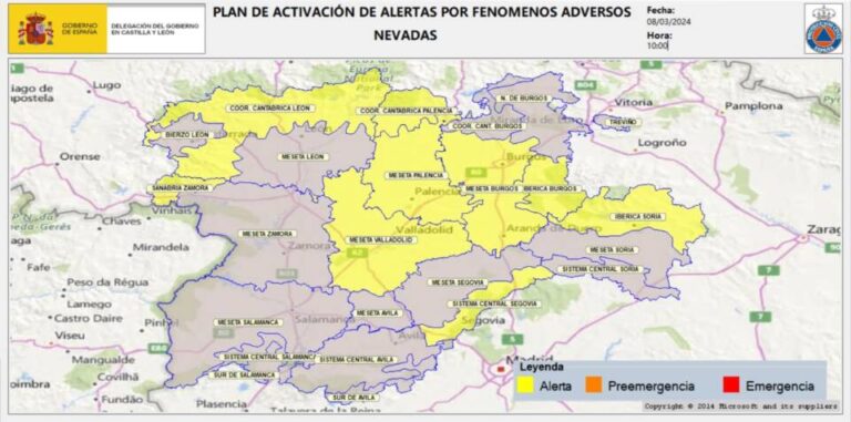 Se amplían las zonas de Alerta en Castilla y León