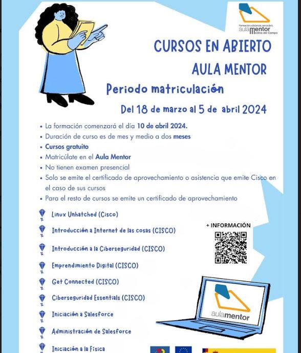 Nueva convocatoria de cursos online gratuitos en Medina del Campo