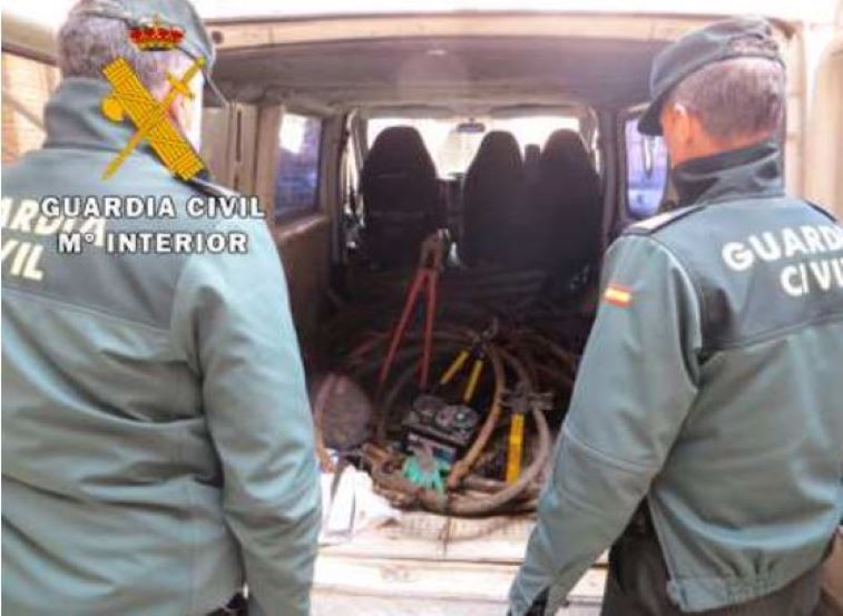 Investigan a individuo por robo de 410kg de cobre en finca agrícola de Tordesillas