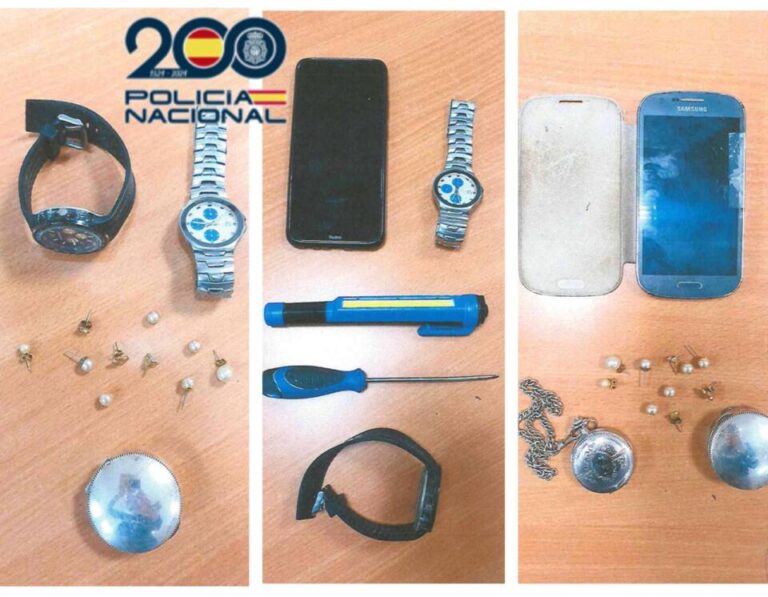 La Policía Nacional de Valladolid detiene a ladrón en un edificio en rehabilitación con Joyas y teléfonos sustraídos