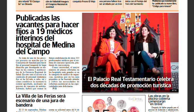 Ya puede leer y descargar gratis el semanario de La Voz de Medina y Comarca de esta semana 20 de abril de 2024