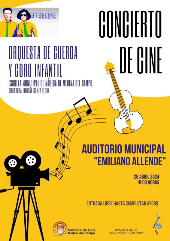 Escuela Municipal de Música de Medina del Campo presenta el Concierto de Cine