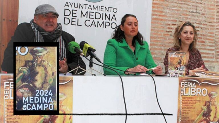El ingenioso hidalgo Don Quijote de la Mancha, de José Ramos, ilustra el cartel de la Feria del Libro de Medina del Campo