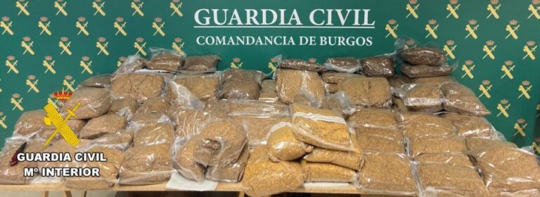 La Guardia Civil incauta 485 kg de tabaco ilegal y levanta 152 actas de denuncia
