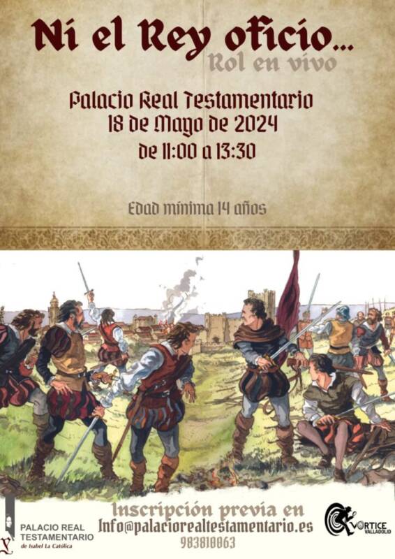 El Palacio Real Testamentario de Medina del Campo acogerá un rol en vivo este sábado