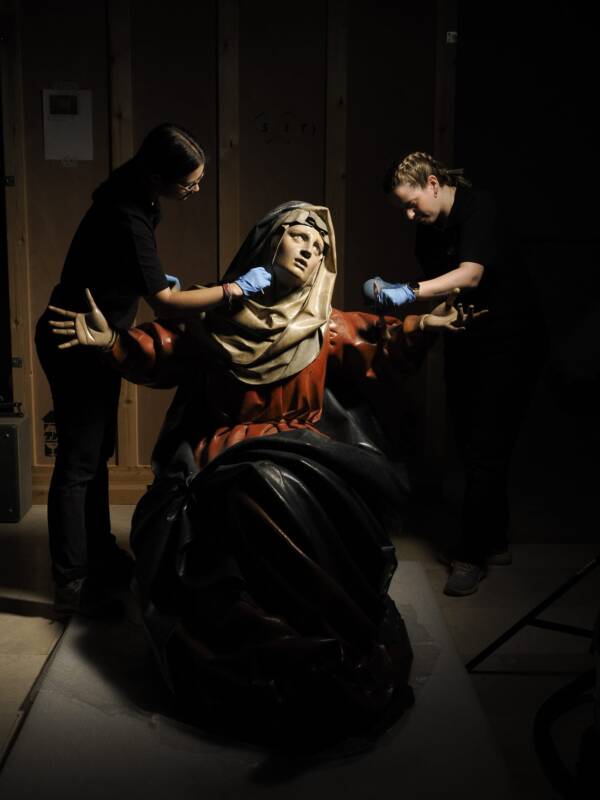 La Dolorosa de la Vera Cruz de Valladolid será trasladada en procesión a San Miguel y San Julián