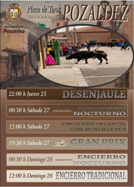 Pozaldez contará con cinco festejos taurinos-populares en sus Fiestas de los Novillos