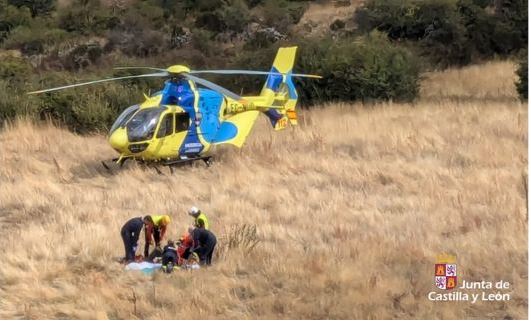 Evacuado un varón tras resultar herido por un disparo en una montería en El Espinar, Segovia