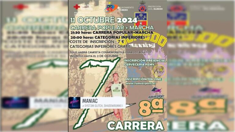 Olmedo celebrará la octava edición de la carrera-marcha popular el próximo 11 de octubre