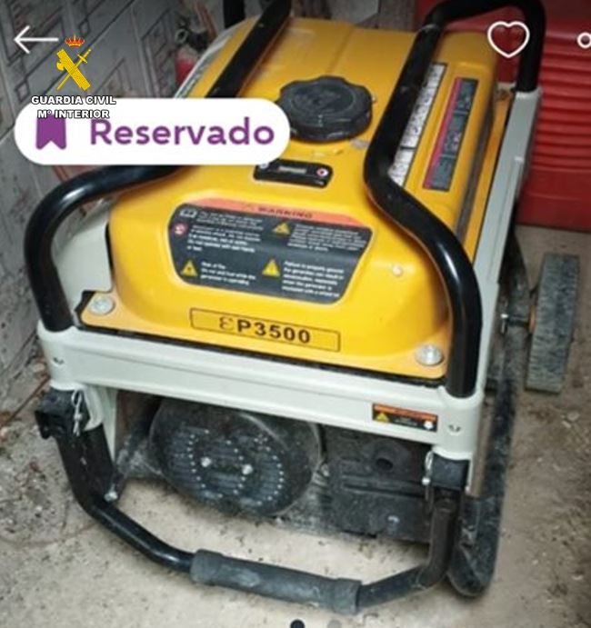 Detenidas tres personas por el robo de un generador eléctrico en Fuensaldaña