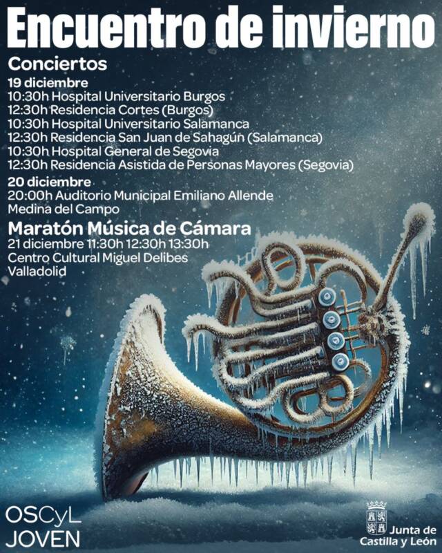 La OSCyL Joven lleva la música a hospitales y residencias con su Encuentro de Invierno 2024