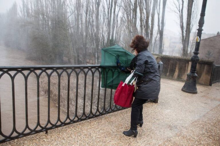 El viento causa dos heridos en Valladolid y obliga a atender 90 emergencias en Castilla y León