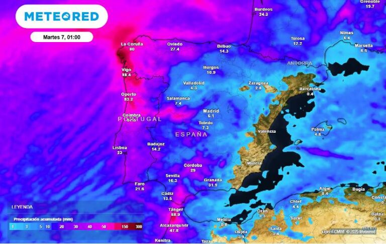 Un río atmosférico traerá lluvias y nevadas intensas a España durante las Cabalgatas de Reyes