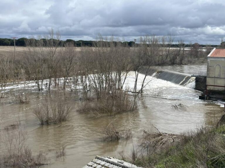 Valdestillas permanece en alerta roja por la crecida del río Adaja
