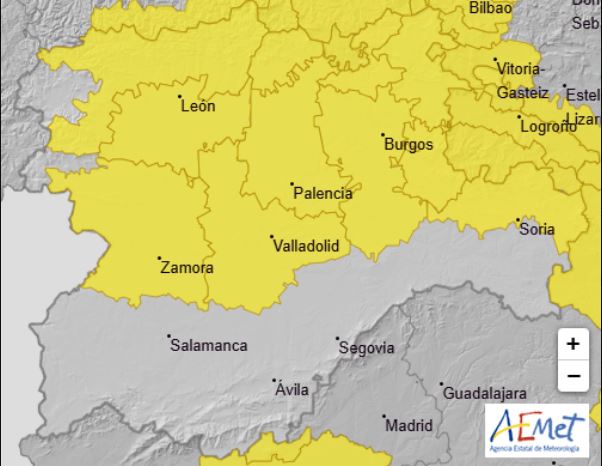 Tormentas secas, rachas huracanadas y granizo ponen en alerta a varias provincias de Castilla y León