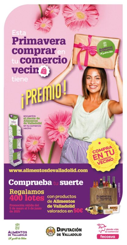Comprar en los pueblos de Valladolid tiene premio esta primavera: 400 lotes de productos valorados en 50 euros