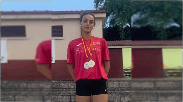La medinense Andrea de Castro, campeona autonómica de jabalina y subcampeona en 300 metros lisos