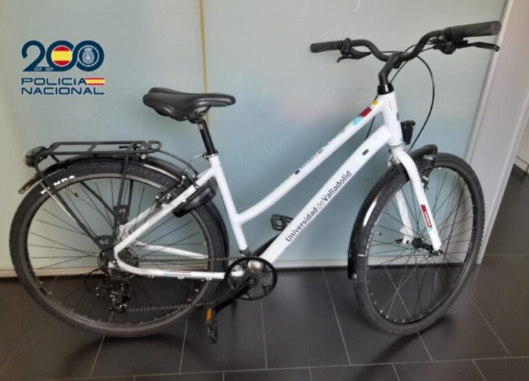 Recuperan una bicicleta robada de la Universidad de Valladolid tras detener a un conocido delincuente