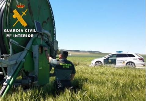 Roban material de riego en Sardón de Duero y lo venden en chatarrerías: un detenido por hurto agravado