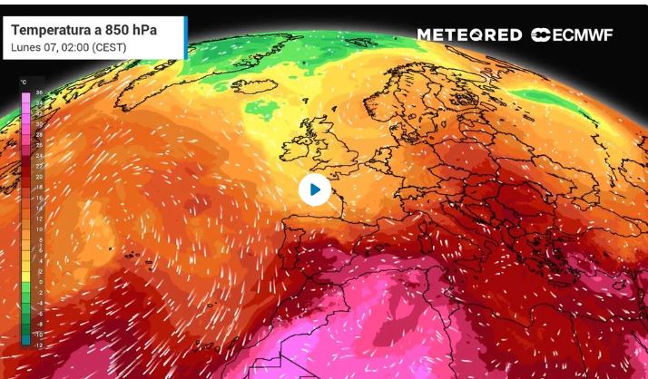 El aire polar podría irrumpir en España entre el 6 y el 8 de julio tras un inicio de mes sofocante, según Meteored