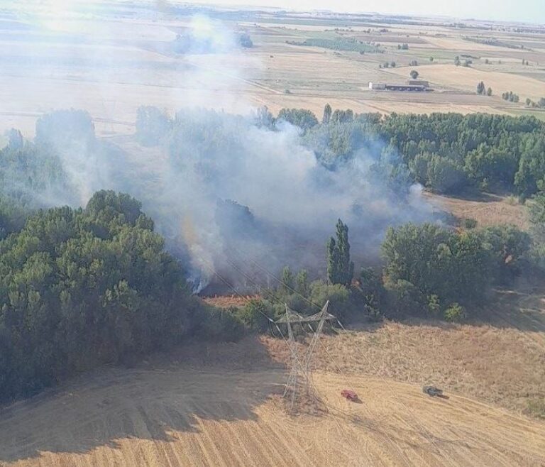 El incendio en Mayorga, clasificado como de nivel 1, finalmente ha sido controlado