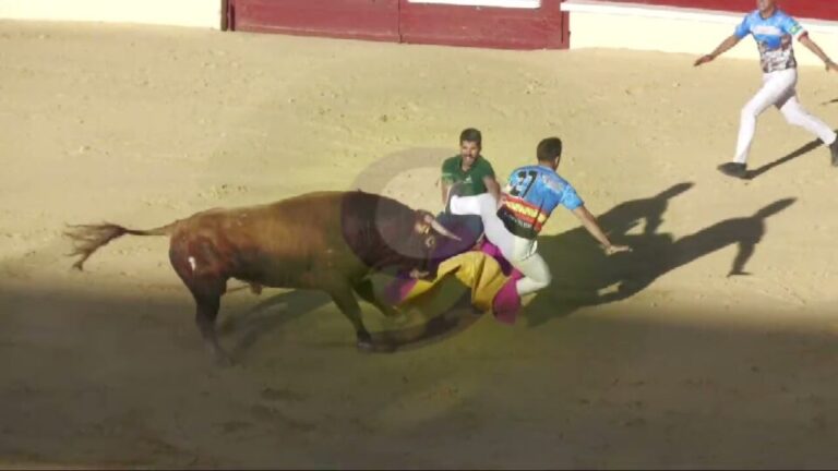 El iscariense Oliver García es embestido en el Concurso de Cortes de Medina del Campo