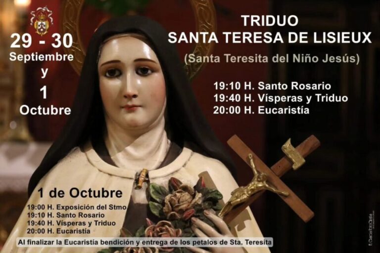 Este miércoles finaliza el triduo de Santa Teresa de Lisieux en Medina del Campo